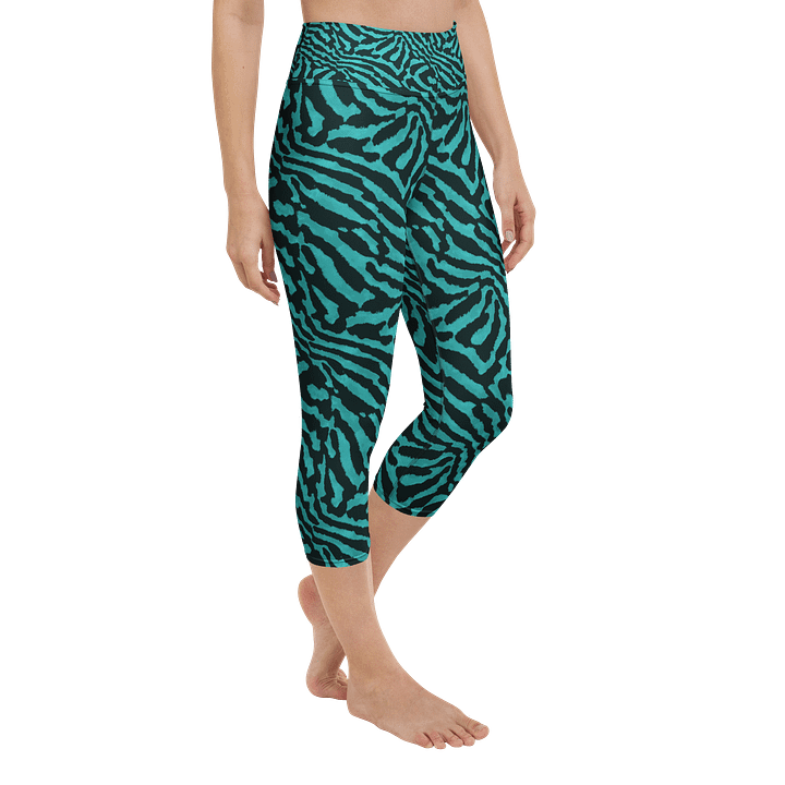 Teal Zebra Capri Leggings product image (2)