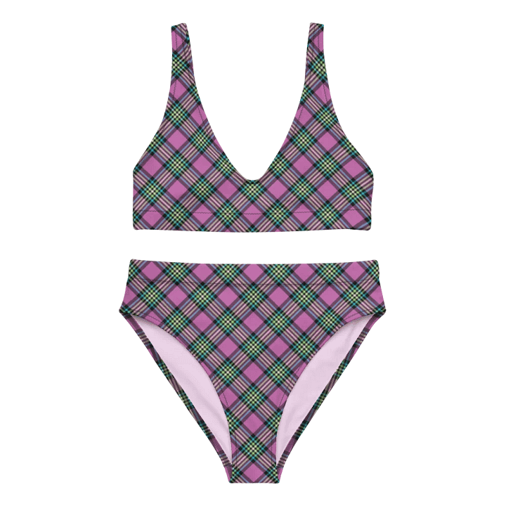 Purple and Turquoise Plaid Bikini product image (2)