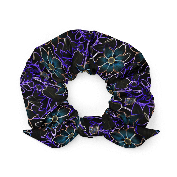 Trippy Floral Purple,Teal /All-Over Print Scrunchie by Sublicolor product image (1)