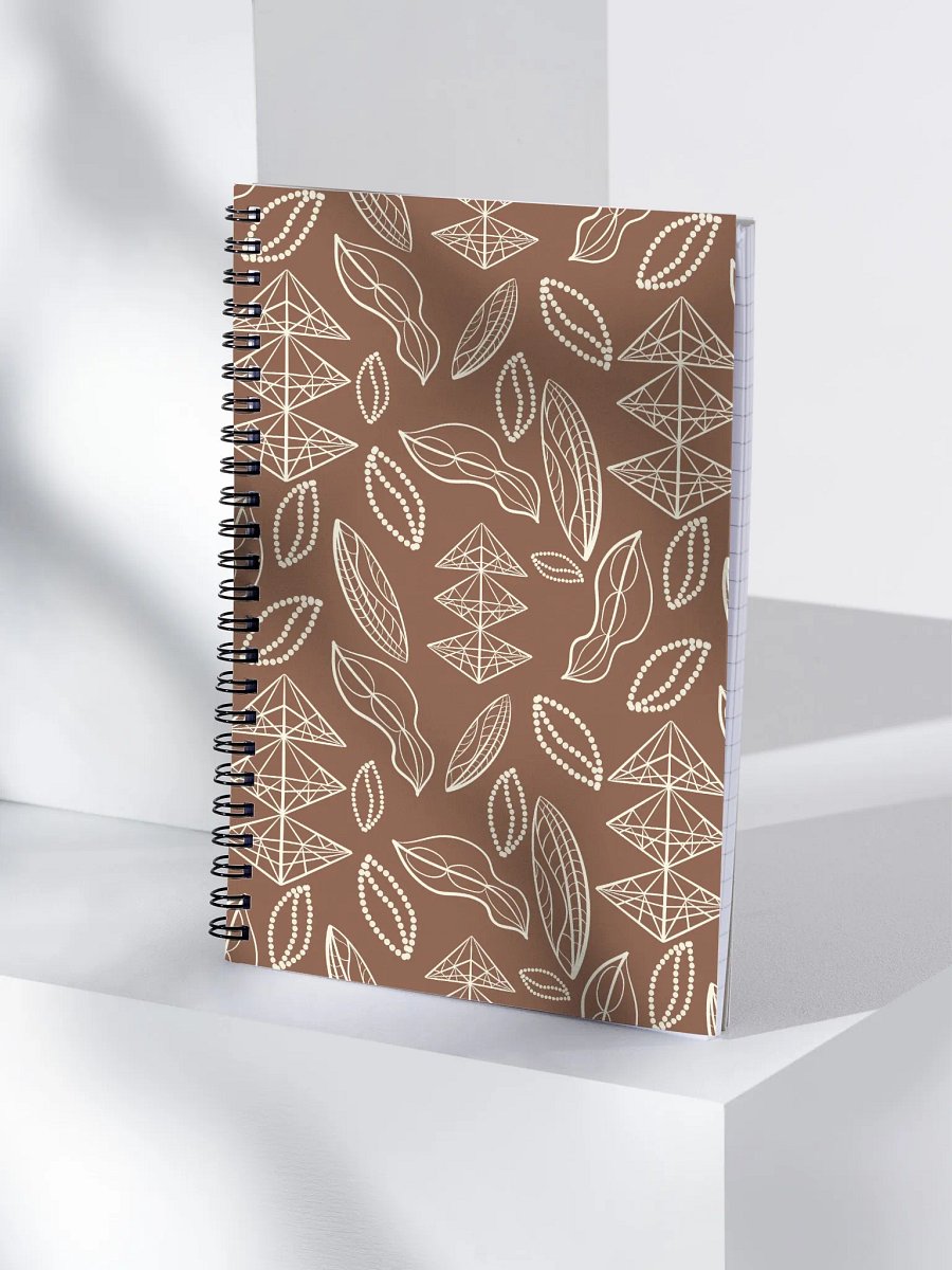 El Yunque Brew Bliss: Abstract Coffee Bean Earthy Notebook product image (4)