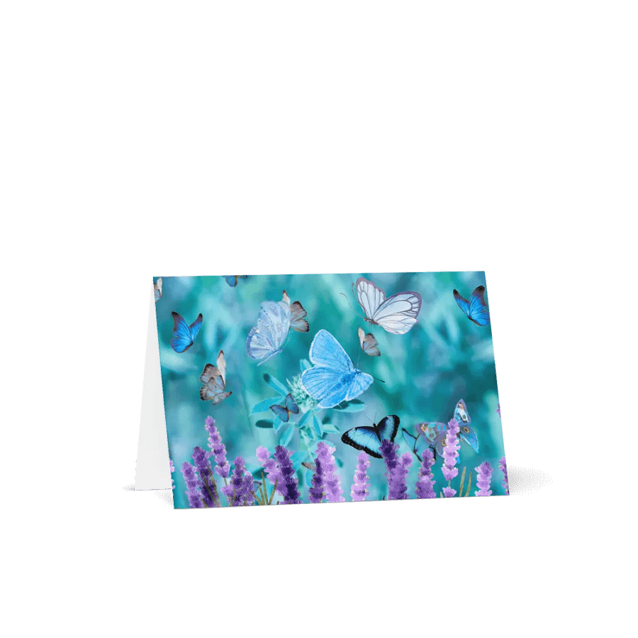 Fluttering butterfly Greeting Card perfect for any occasion birthday get well product image (1)