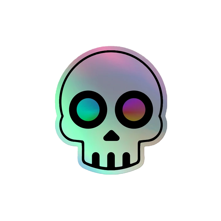 CMYK Big Skull Holographic Sticker product image (2)