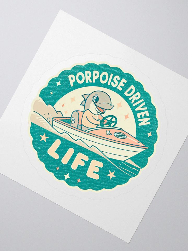 Porpoise Driven Life Retro Sticker product image (5)