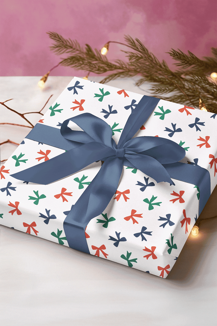 Christmas Bows Wrapping Paper product image (1)