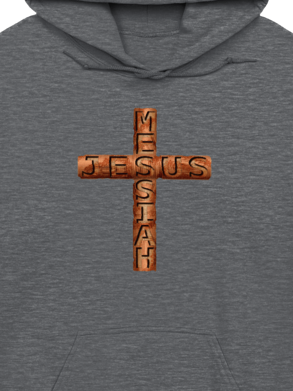 Jesus Messiah Engraved On A Rugged Cross Hoodie product image (2)