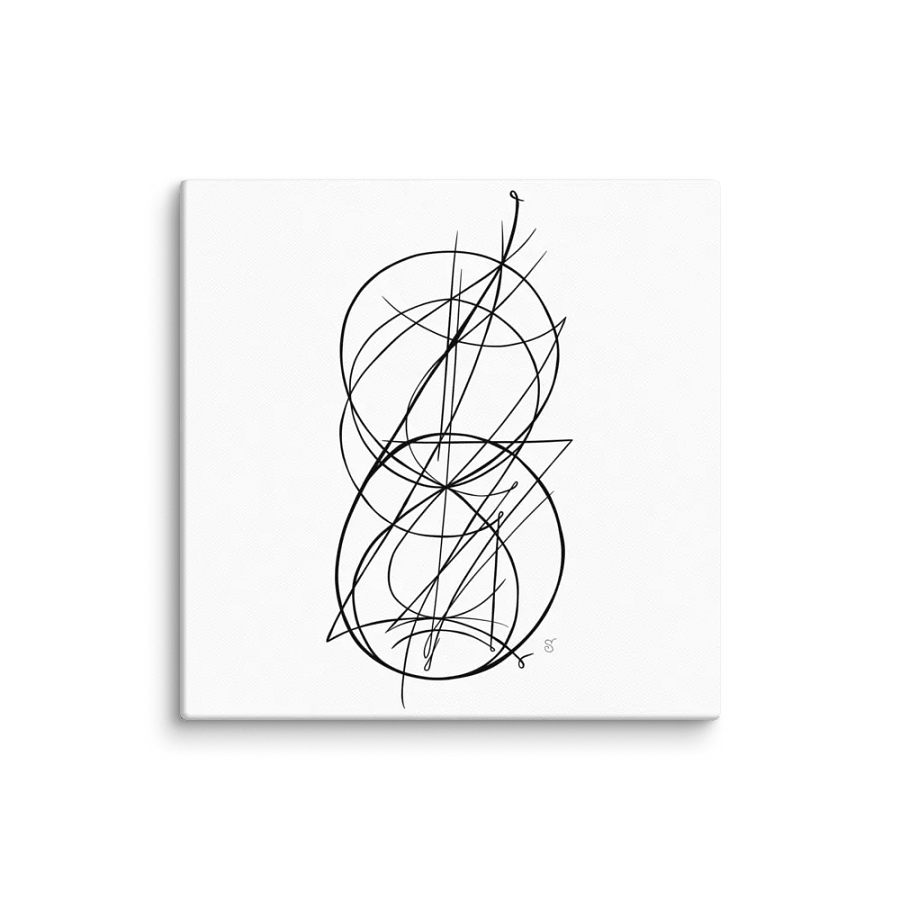 Intricacy in Monochrome Canvas - Abstract Image No. 8 product image (1)