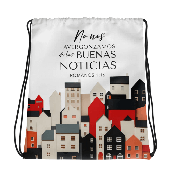 'No Nos Avergonzamos de las Buenas Noticias' Drawstring Bag product image (1)