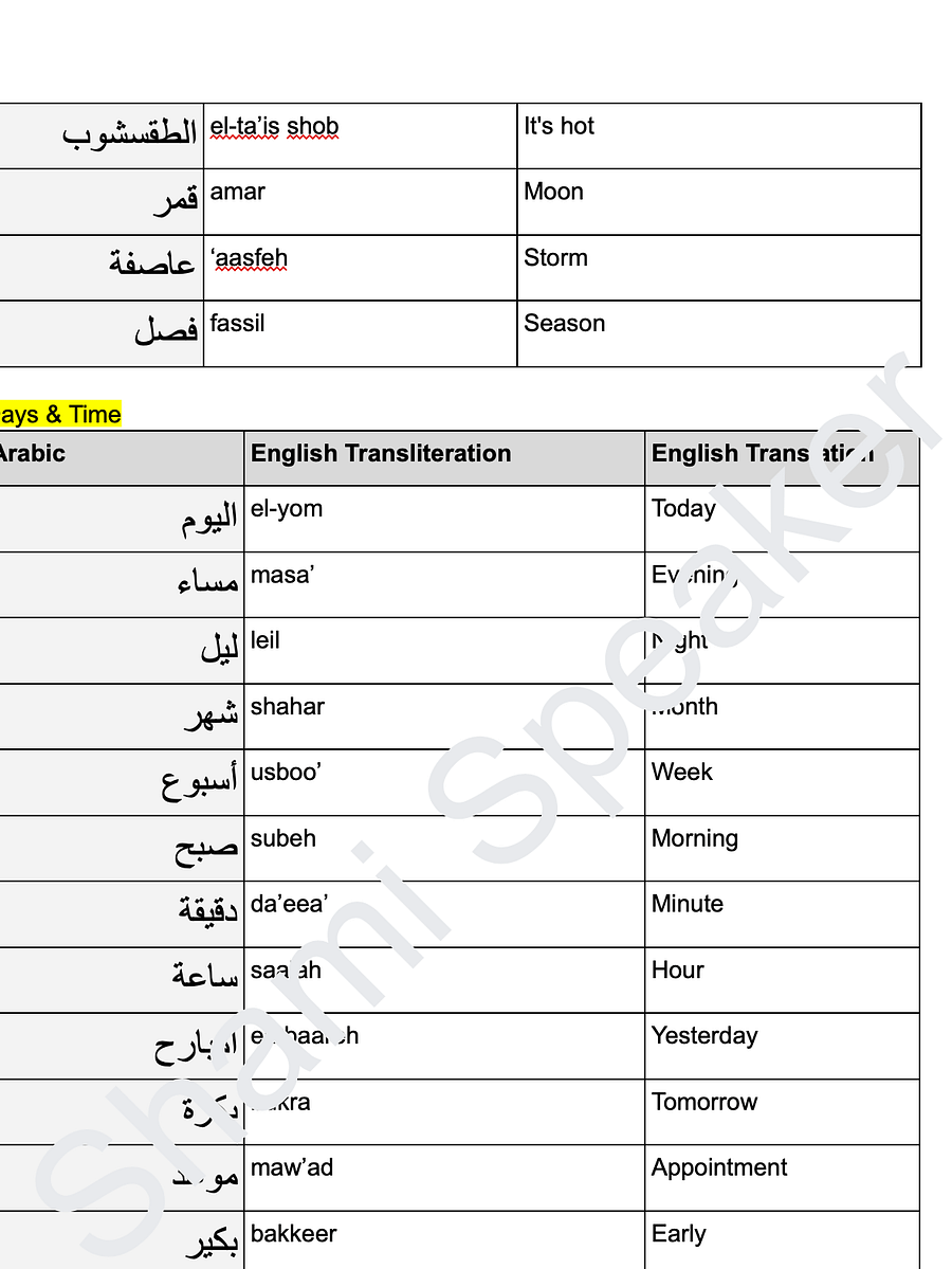 Ultimate Everyday Vocabulary in Levantine Arabic product image (3)