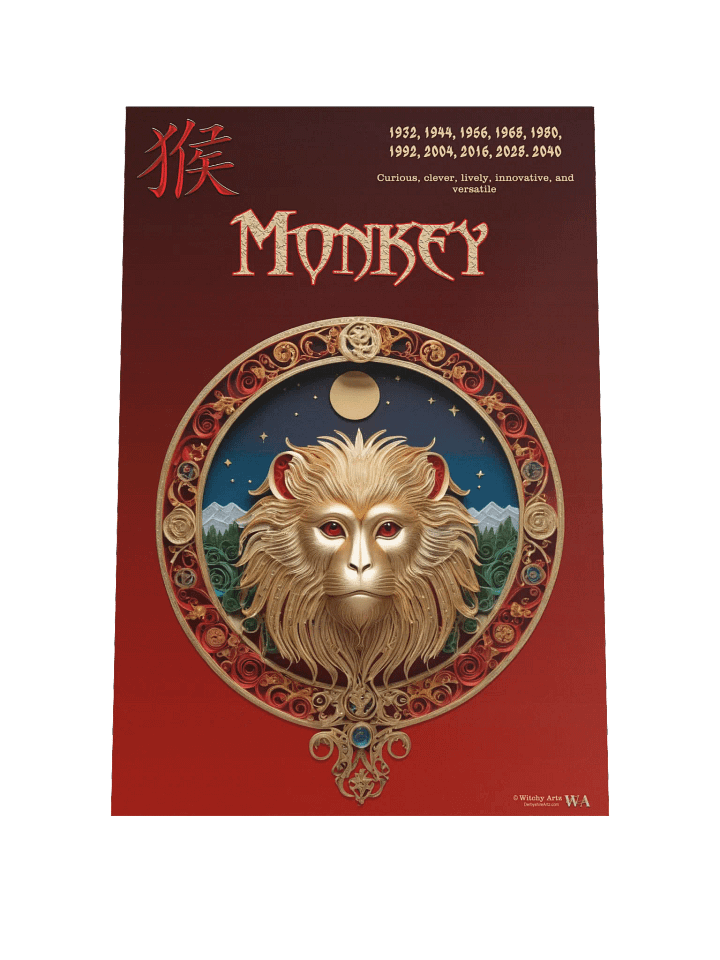 Chinese Zodiac Poster - MONKEY product image (2)