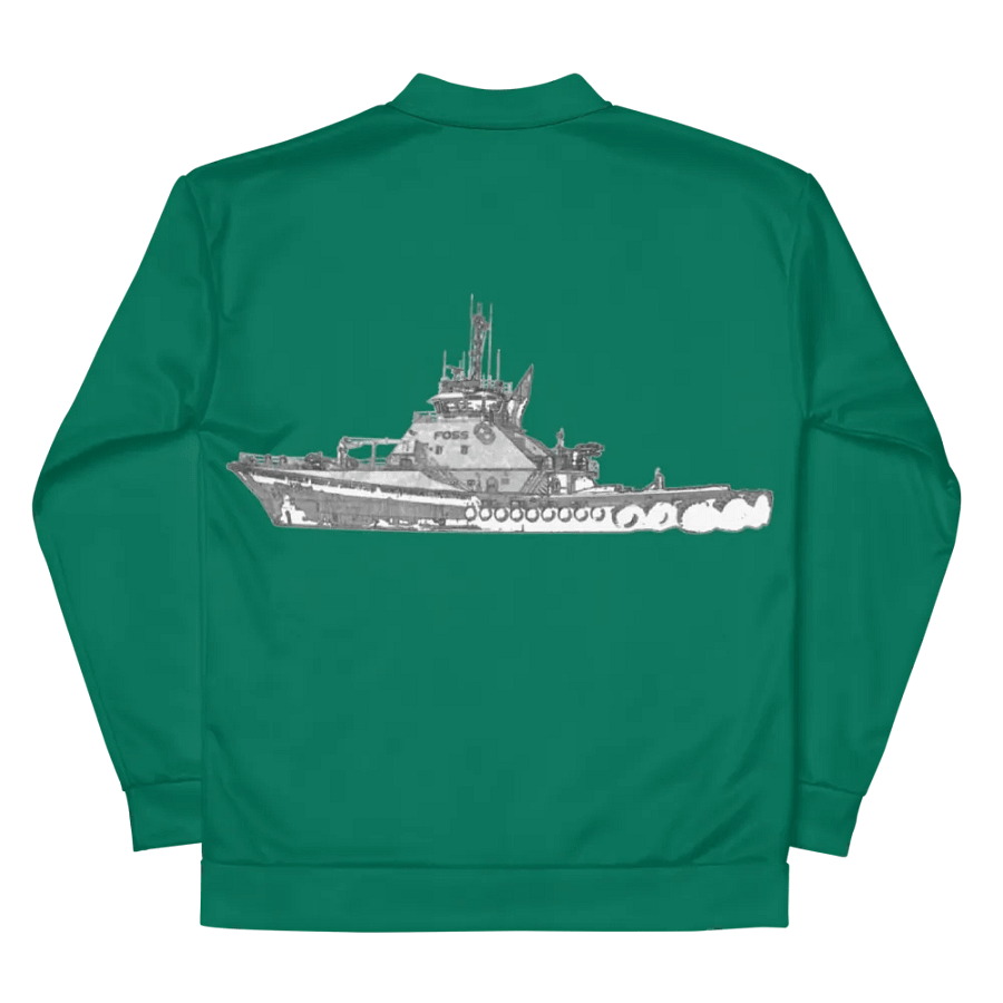 Copy of Twin Anchor Titan tug Teal Bomber Jacket product image (9)