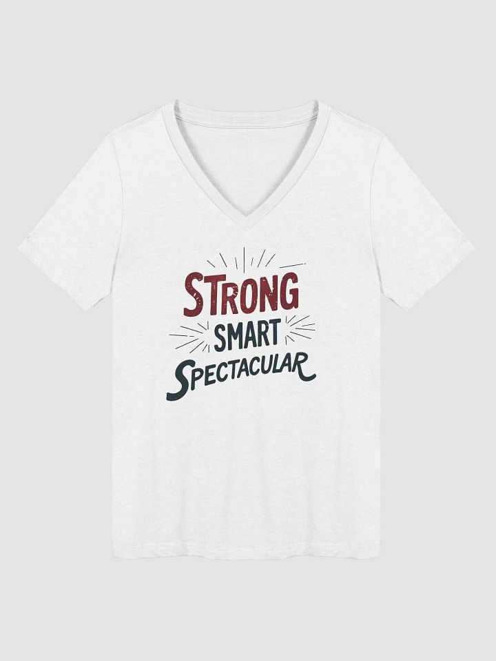 Strong, Smart, Spectacular V-Neck T-Shirt product image (10)