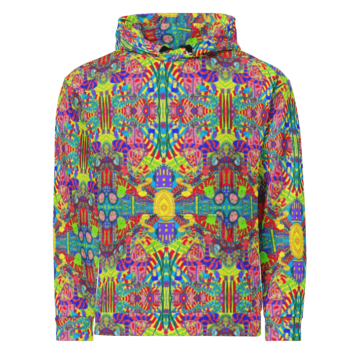 Abstract Doodle Creatures Unisex All Over Print Hoodie product image (1)