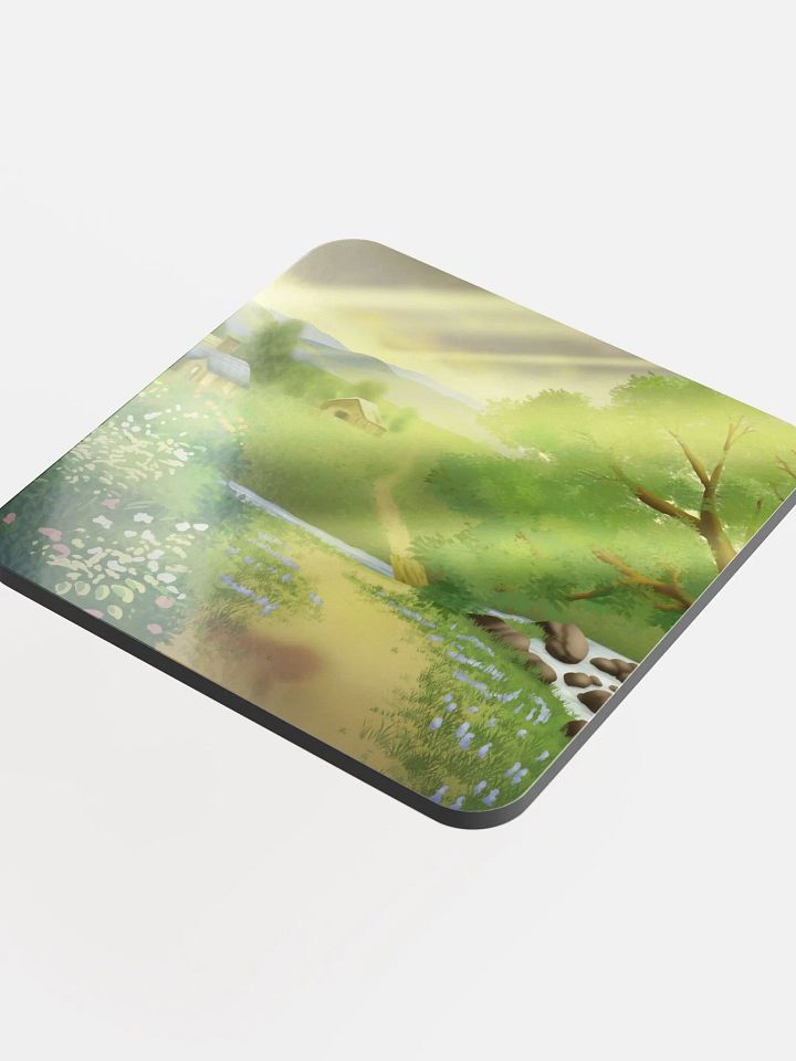 Art Fight 2023: "Valley Rays" Glossed Cork Coaster product image (2)