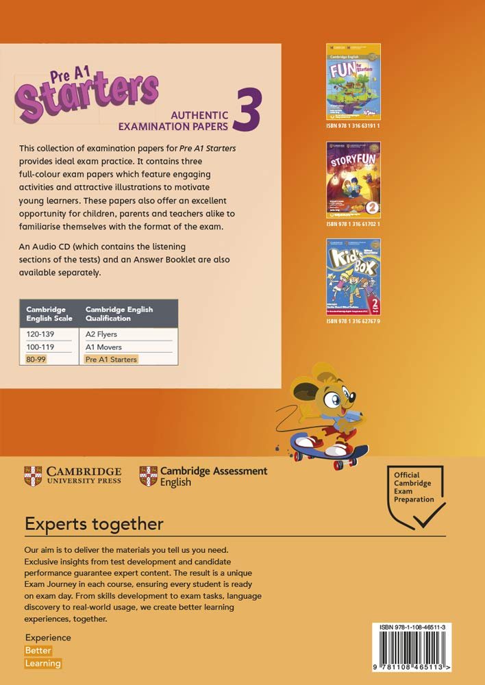 Pre A1 Starters 3 Student's Book: Authentic Examination Papers (Cambridge Young Learners English Tests) product image (2)