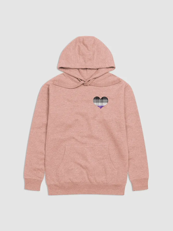 Flannel Heart Hoodie - AsexualPride product image (1)