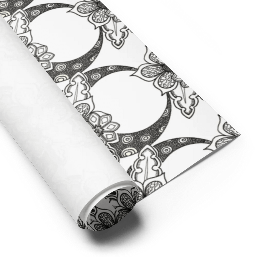 Monochrome Floral Moon Wrapping Paper Set product image (6)