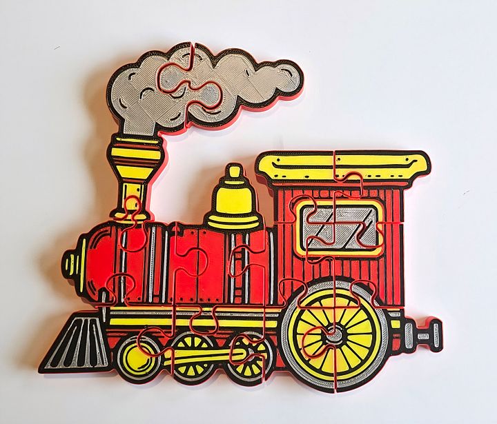 Train 3D Printed Jigsaw Puzzle – A Fun & Exciting Railway Adventure! product image (1)