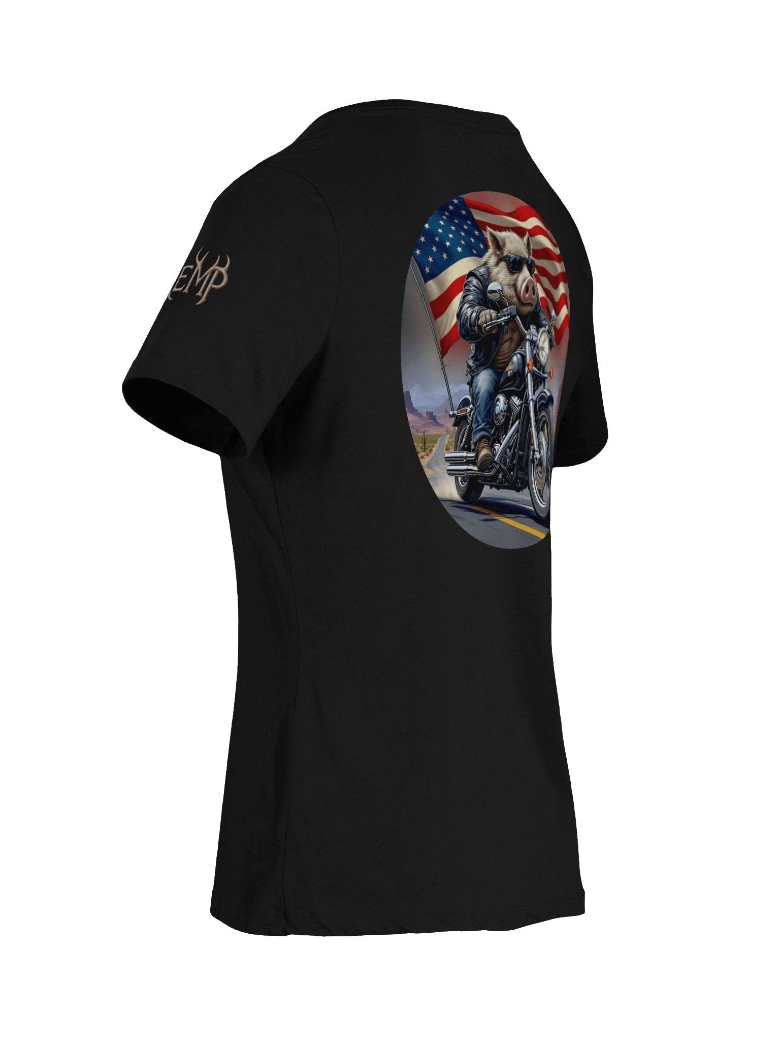 ELK LODGE Antler Crown Logo Ladies Vneck T-Shirt "AEMP" product image (41)