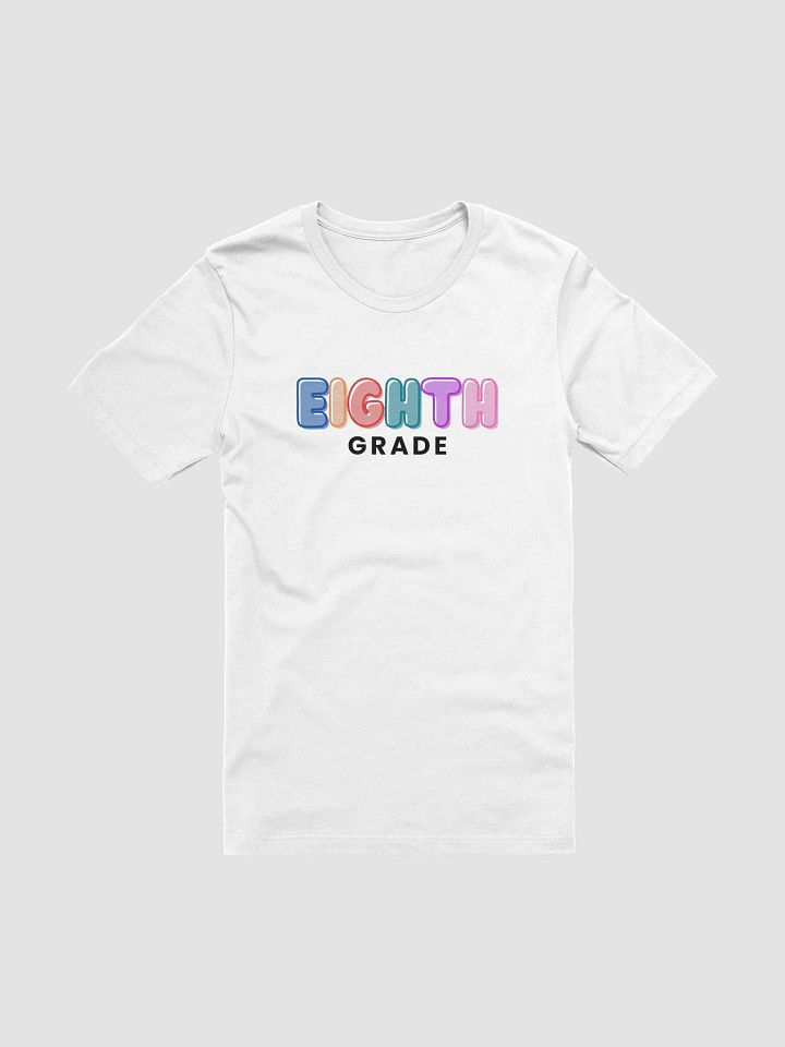 8th Grade Teacher Bubble Letters Graphic T-Shirt product image (2)