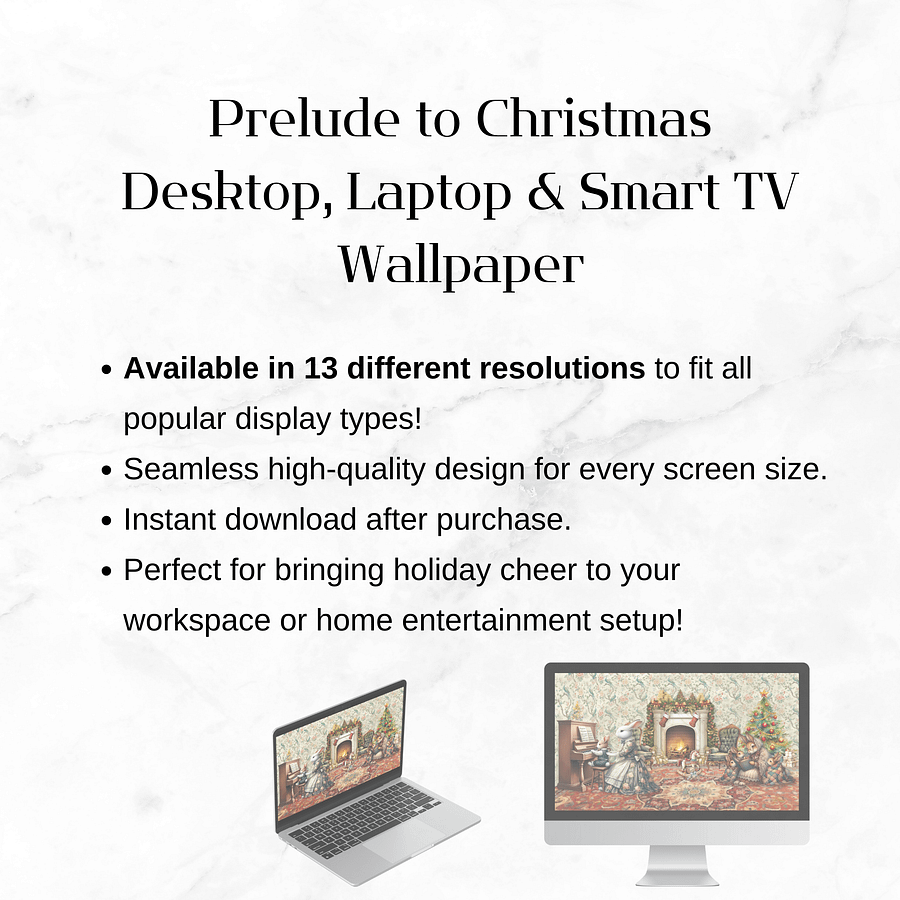 A Regency Christmas Tale Digital Wallpaper – 13 Resolutions for Laptop, Desktop & Smart TV | Festive Holiday Scenes product image (10)