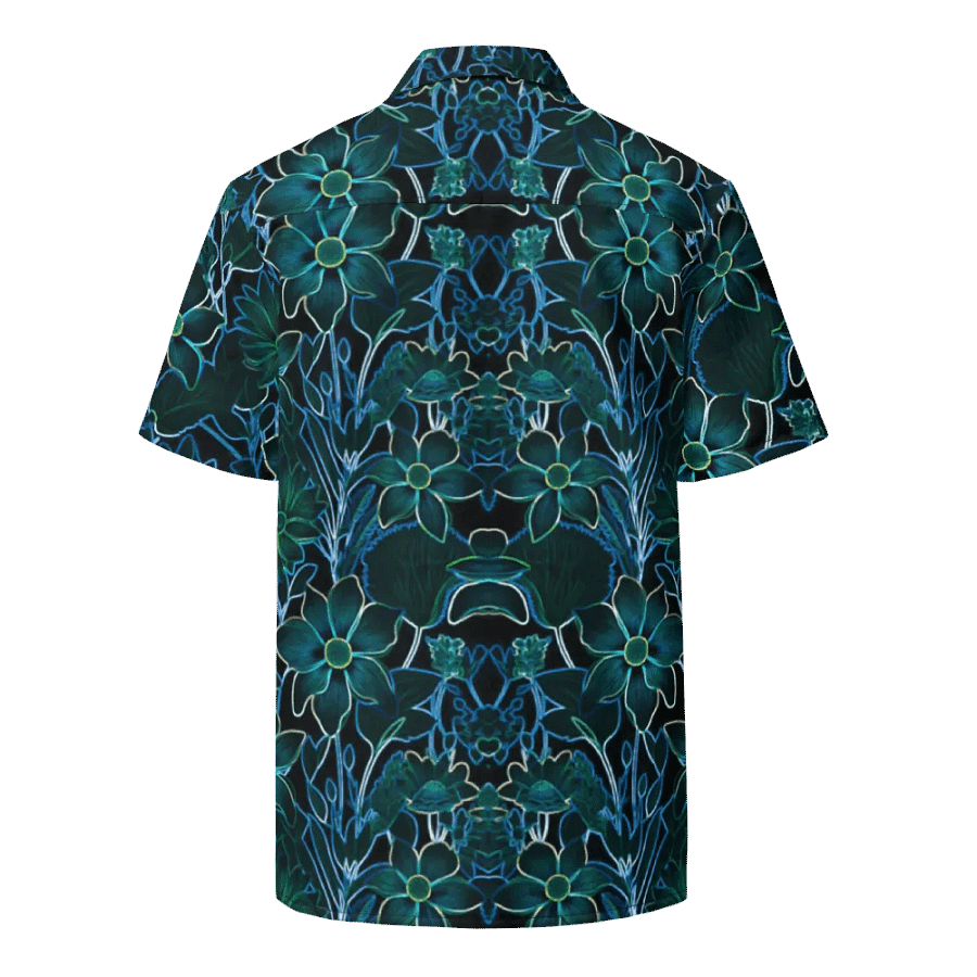 Trippy Floral in Teal and Blue/ Hawaiian Shirt by Sublicolor product image (2)