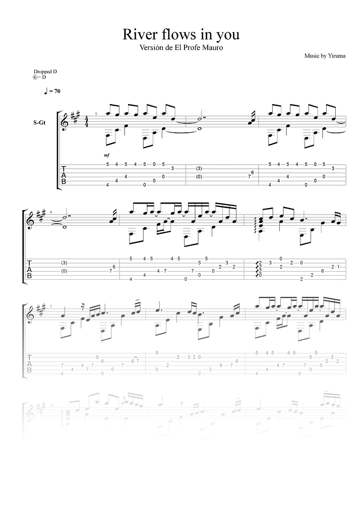 River flows in you - Partitura + Tabs product image (1)