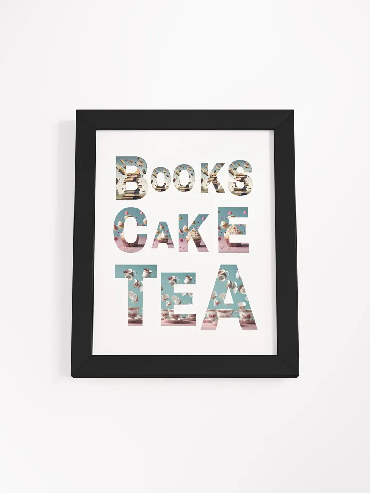 Books Cake Tea Framed Poster Print product image (21)