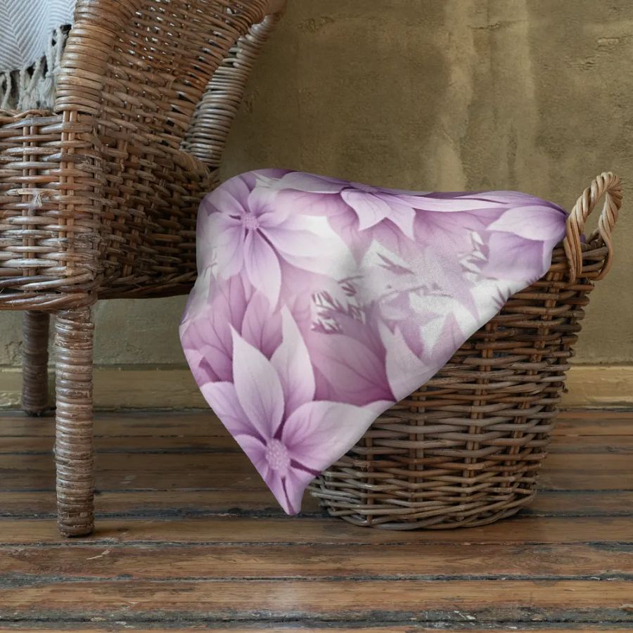 Purple Floral Blanket product image (10)
