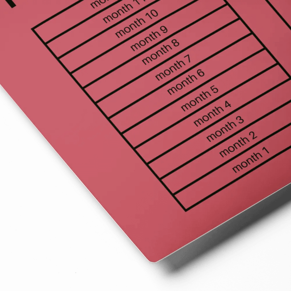 ANNUAL RENT TRACKER (black design 8) product image (2)