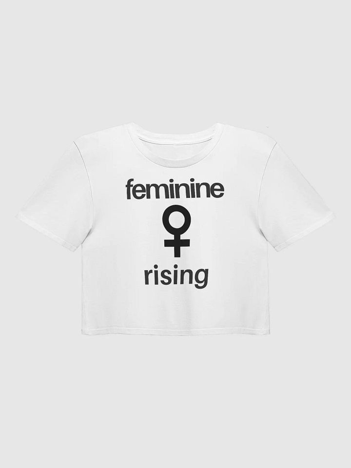 Feminine Rising Cropped Tee. (Black Font) product image (33)