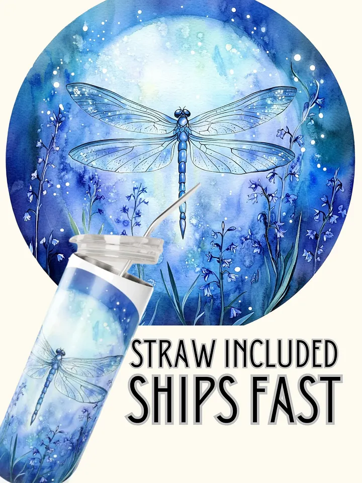 Moonlit Dragonfly Stainless Steel Tumbler product image (1)