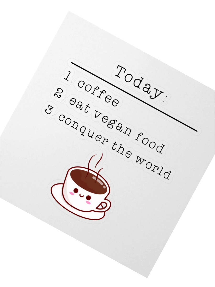 “Vegan Conquers the World” Fun Sticker product image (2)