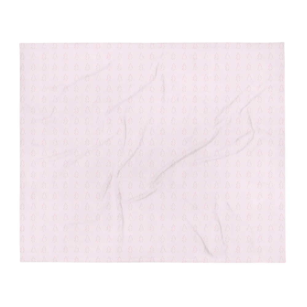 Plush Pink Christmas Tree Throw Blanket product image (11)