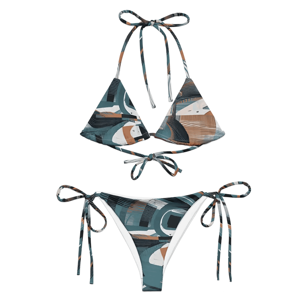 Abstract Lithographic Pattern Design String Bikini - V13 product image (6)