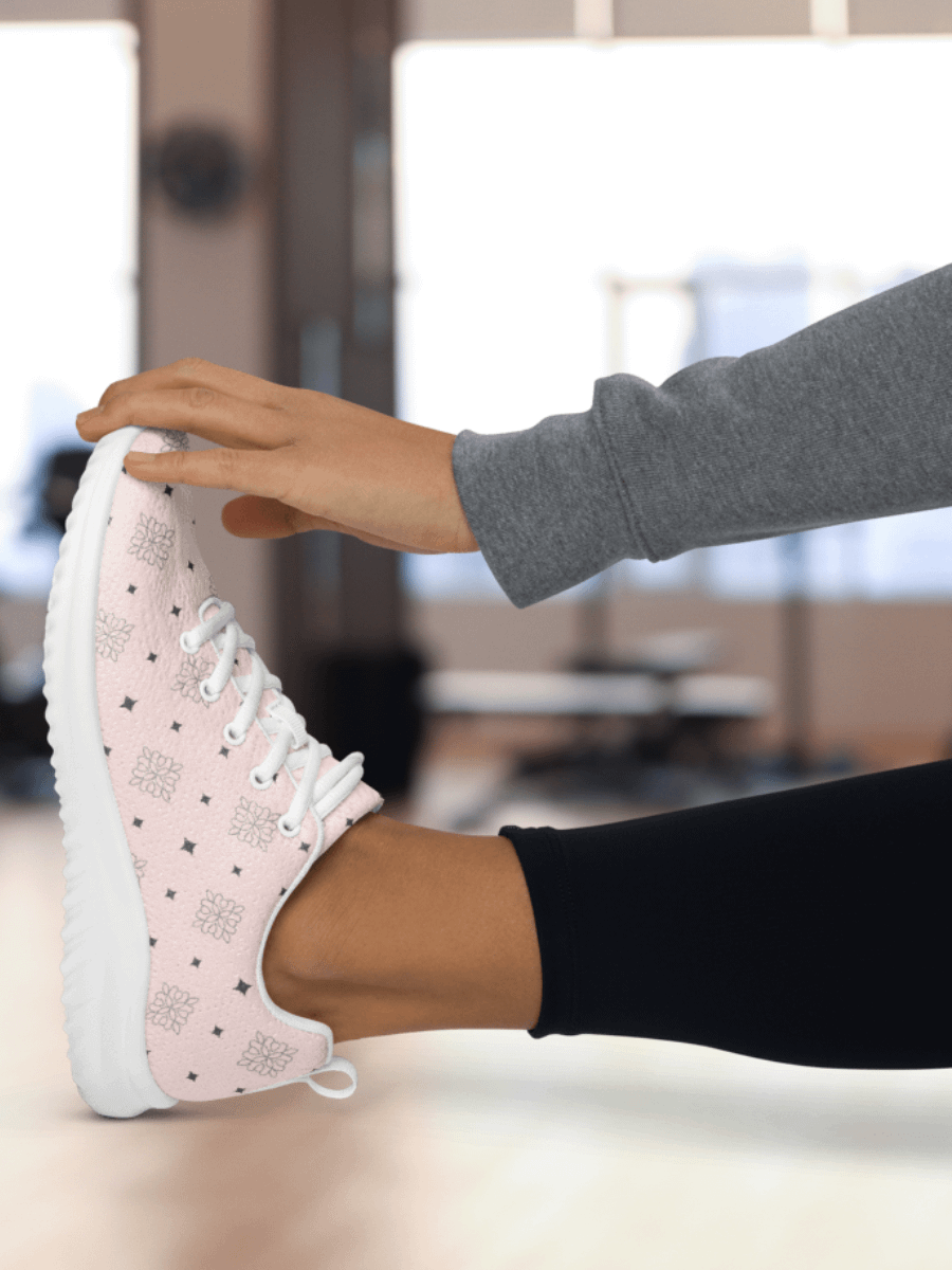 Stellar Pink Geometric Athletic Shoes product image (1)