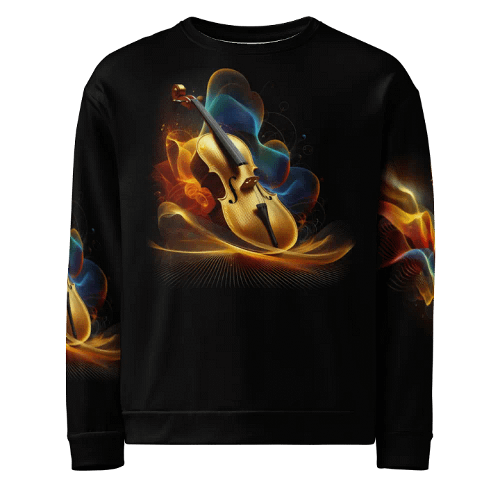 Golden Cello Musical Instrument - All-Over Unisex Sweatshirt #9 product image (1)