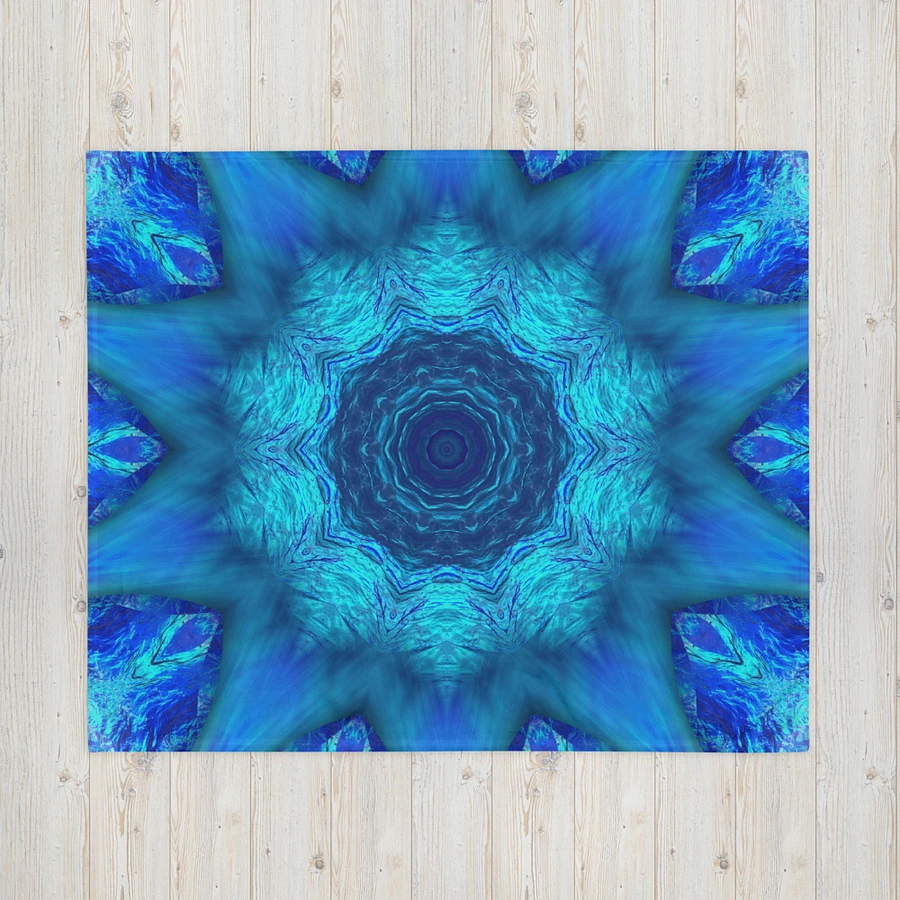 Blue Water Kaleidoscope Throw Blanket product image (16)