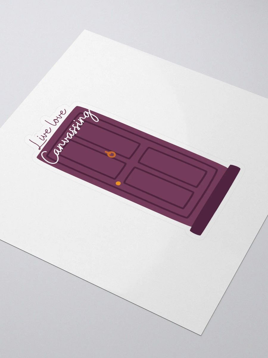 Live Love Canvassing Door Sticker product image (3)