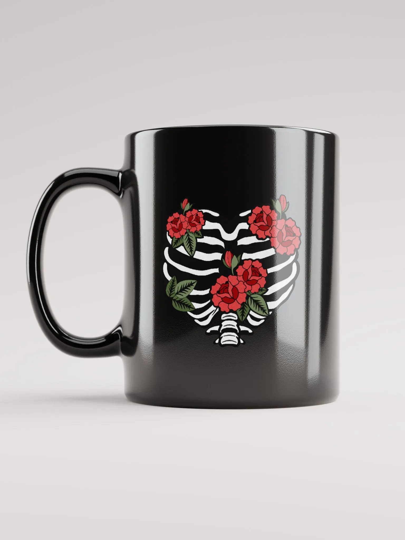 One with the Earth Black Glossy Mug product image (1)