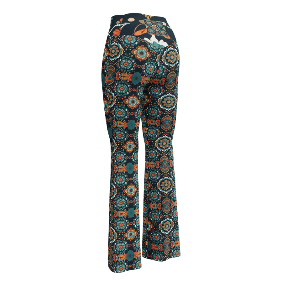 Symmetry Chic: All-Over Printed Flare Leggings product image (10)