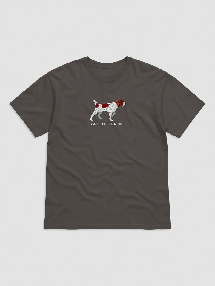 Get to the Point T-Shirt(Embroidered) of a Wirehaired Pointing Griffon(Liver & White) product image (5)