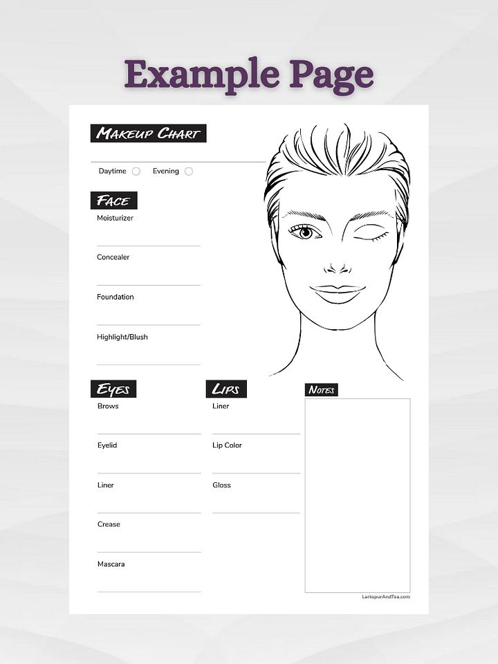 Cosplay Costume and Makeup Planner - Male, Female, and Child Body Templates product image (2)
