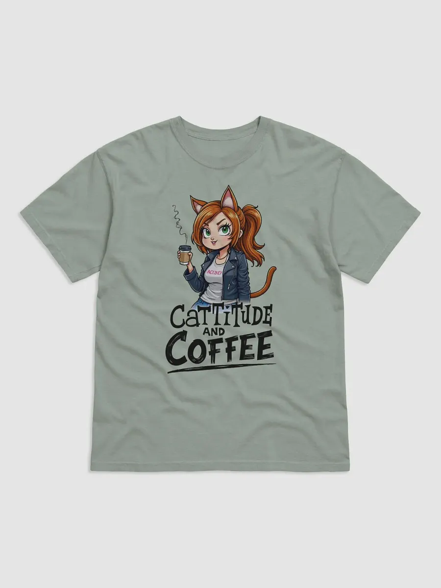 Cat-Titude and Coffee Cartoon T-Shirt product image (2)