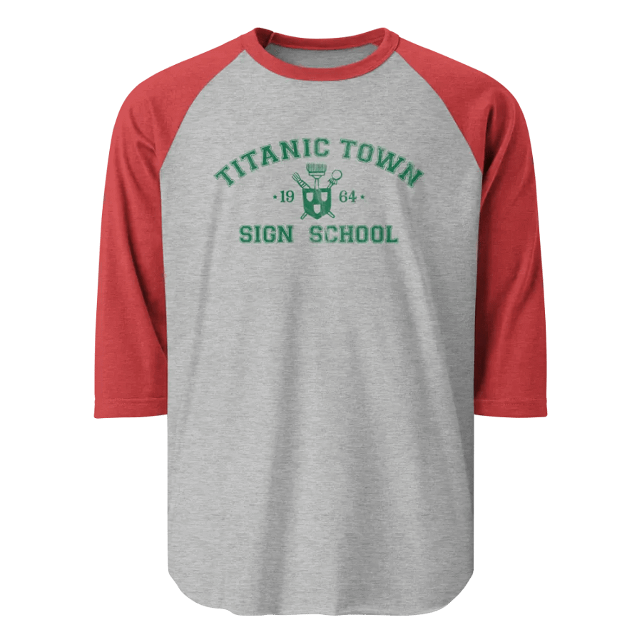 3/4 sleeve raglan baseball shirt - Campus - Green Lettering product image (1)