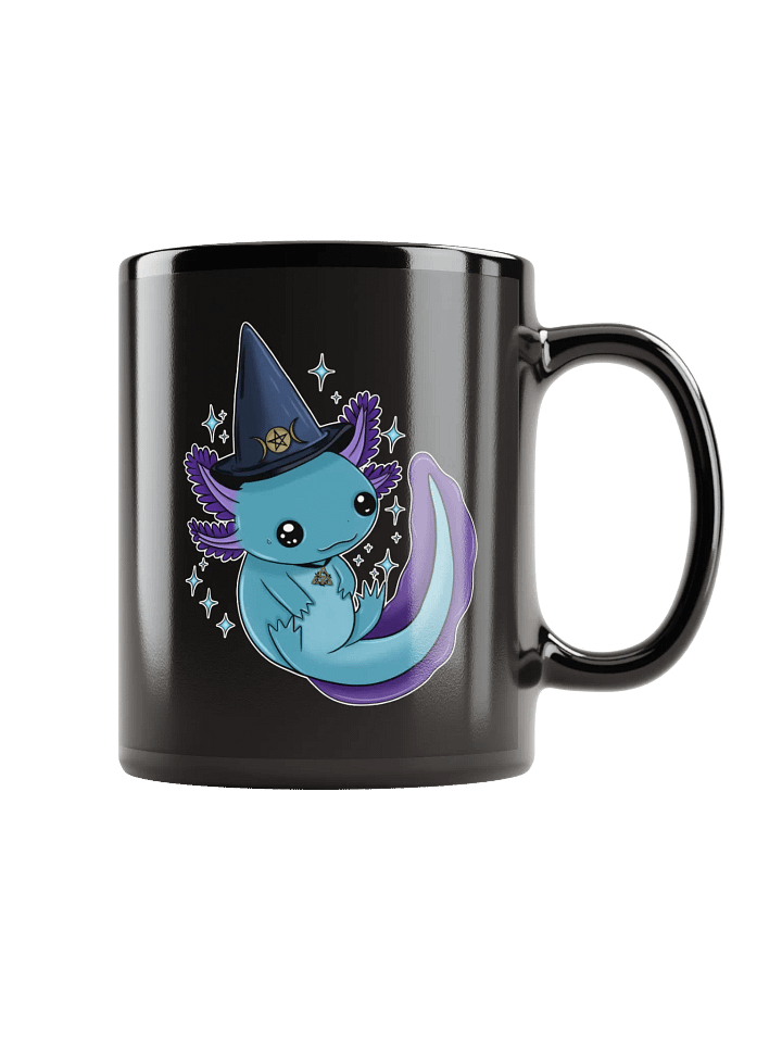 Whimsical Wicca Black Ceramic Mug - Axolotl product image (2)