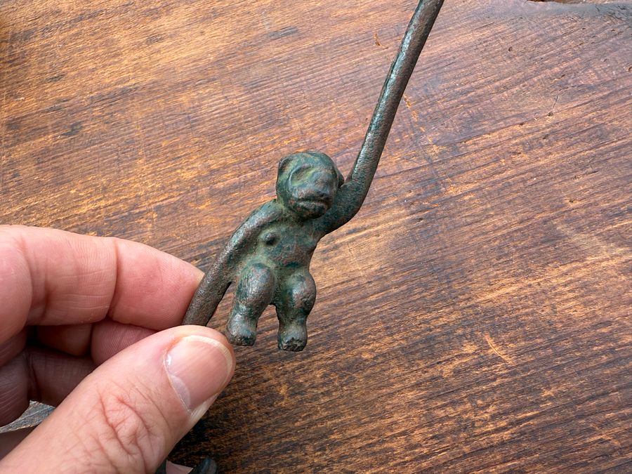 🎎 Japanese Wrought Iron Monkey Hook – Mid-Showa Era – Japan Antique Roadshow product image (3)