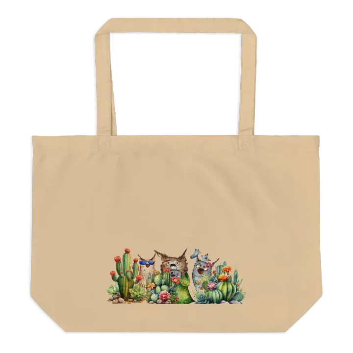 Desert Bloom: A Tale of Resilience Eco Tote Bag (Large) product image (2)