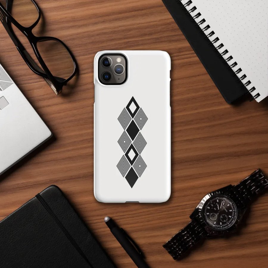 Black and white triangle design Snap Case for iPhone® product image (56)