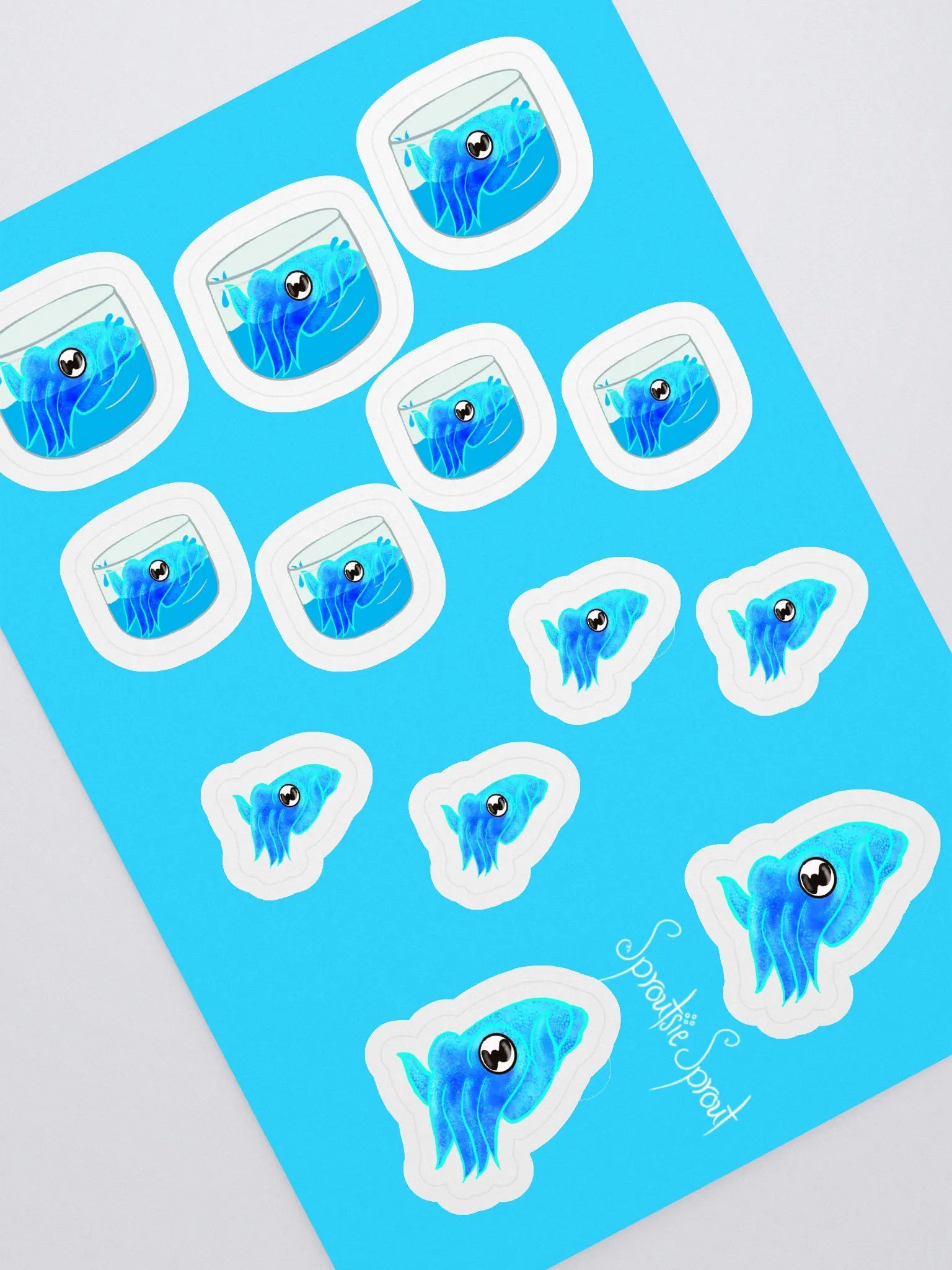 !water Hydrating Cuttlefish Sticker sheet product image (1)