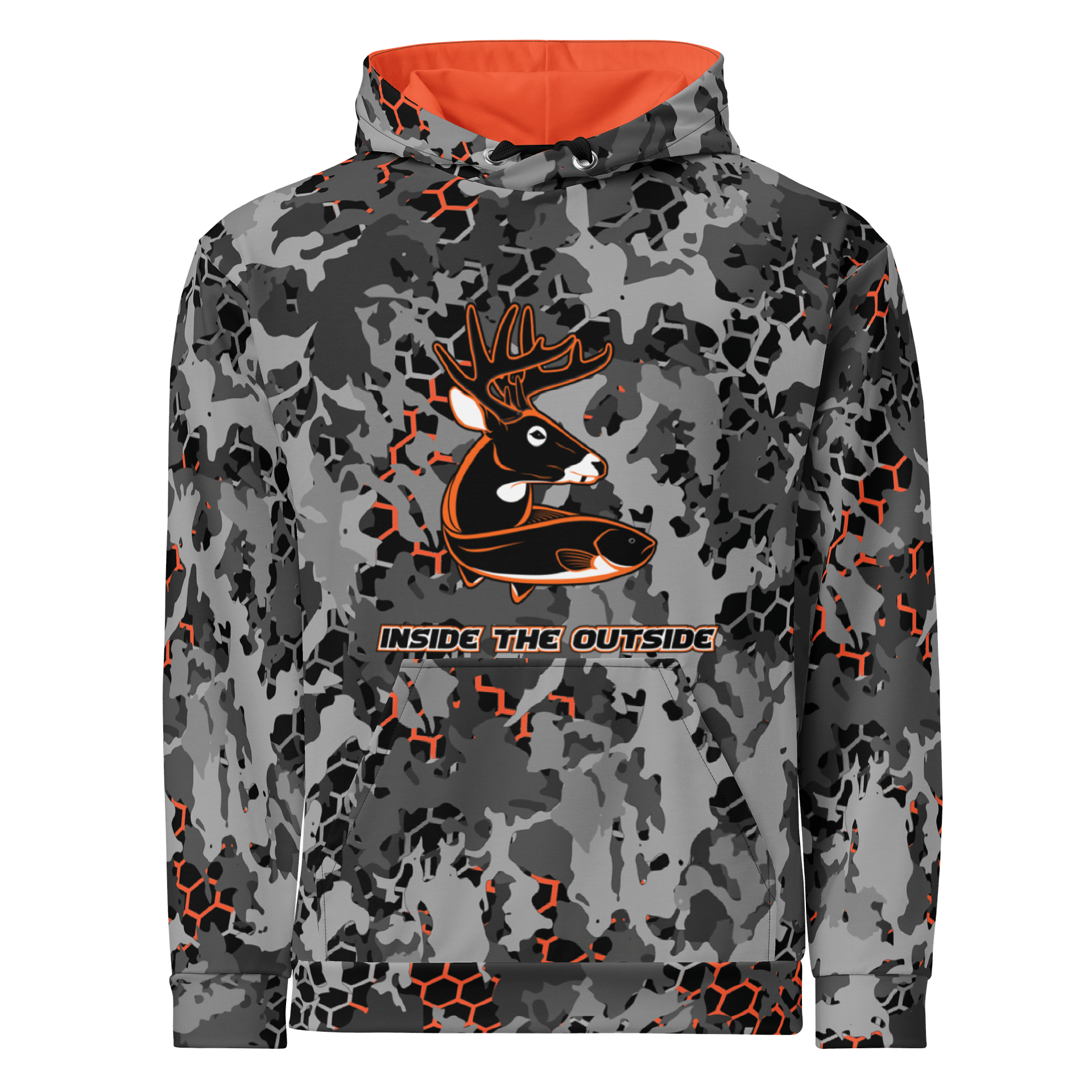 Greyscale Orange Camo Hoodie product image (1)